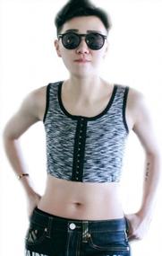 img 4 attached to Plus Size Colorful Short Tank Top Chest Binder Corset For Trans Lesbian Tomboy BaronHong Summer