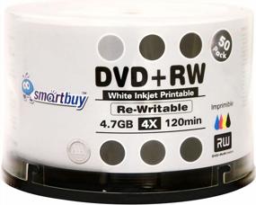 img 3 attached to 100 Pack Smartbuy Blank DVD+RW 4X 4.7GB 120Min White Inkjet Hub Printable Rewritable DVD Media Disc