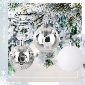 img 2 attached to Decorate Your Xmas Tree In Style With SOLEDI'S 128 Pcs Shatterproof Christmas Ornament Set In Silver