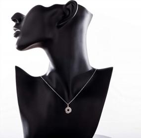 img 1 attached to Stylish 32-Model Sterling Silver Pendant Necklace With 16"+2" Extender For Women