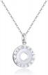 stylish 32-model sterling silver pendant necklace with 16"+2" extender for women logo
