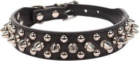 img 3 attached to AOLOVE Mushrooms Studded Adjustable Leather Dogs ~ Training & Behavior Aids