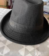 img 1 attached to Stay Classy With FALETO'S Unisex 20S Trilby Fedora Hat - Perfect For Casual Jazz Or Manhattan Vibes review by Lakshmi Pennington