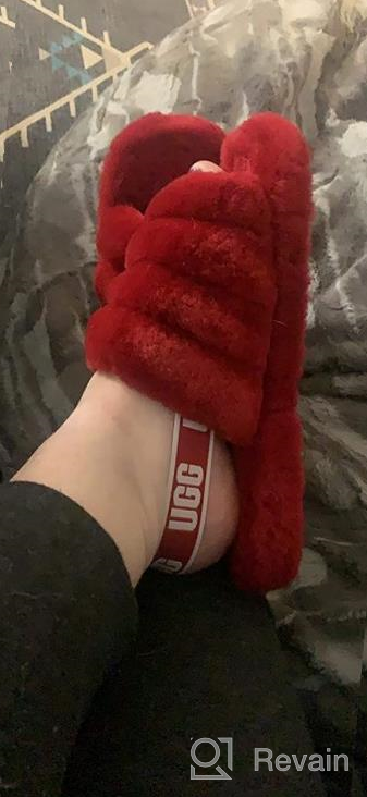 img 1 attached to 🐻 Adorable UGG Girls Fluff Slide Sandal for Boys - Comfortable and Stylish Shoes review by Rahman Lassiter