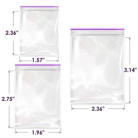 img 3 attached to 💎 300 PCS Small Bags for Jewelry - 2 Mil Clear Reclosable Poly Zipper Bags | Multiple Sizes for Pills, Vitamins