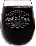 🍷 1962 vintage edition 60th birthday stemless wine glass: perfect 60th anniversary gift, 15 oz glass for men and women, celebrate with happy birthday wine glasses for 60 year olds - classic birthday & reunion gift for him or her логотип