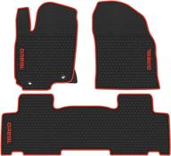 🚗 biosp heavy duty car floor mats for toyota rav4 2014-2018 - front & rear seat rubber floor liners in black red - all weather guard, odorless logo