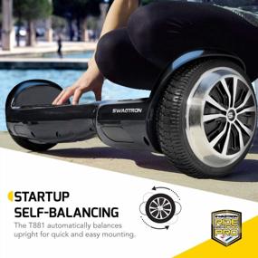 img 1 attached to Experience Ultimate Mobility With Swagtron Swagboard T882 Hoverboard - Lithium-Free, Dual 250W Motors, And Patented SentryShield Quantum Battery Protection In Sleek Black Design