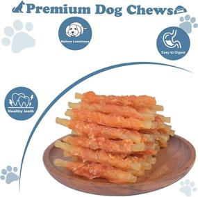 img 1 attached to Rawhide-Free Dog Treats: Pawant Soft Chicken & Cod Chews For Puppies And Training - 1Lb Bag