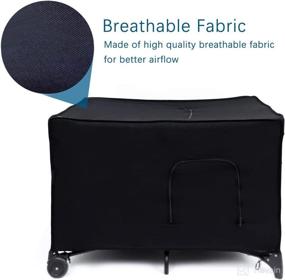 img 2 attached to 🌑 Portable Blackout Cover for Pack N Play, Breathable Crib Tent Blocking 90% of Light, Ideal for Indoor & Outdoor Travel, Stretches Up to 48×39 Inches