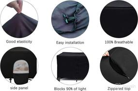 img 1 attached to 🌑 Portable Blackout Cover for Pack N Play, Breathable Crib Tent Blocking 90% of Light, Ideal for Indoor & Outdoor Travel, Stretches Up to 48×39 Inches