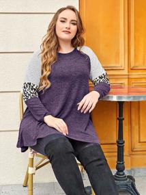 img 1 attached to JollieLovin Plus Size Tops For Women Cute Swing Fall Clothes Ladies Leopard Print Tunic Tops With Pockets
