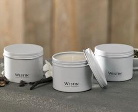 img 2 attached to Set Of 3 Hand-Poured Soy Candles In Tin With Signature White Tea Fragrance By Westin - 4 Oz. Each