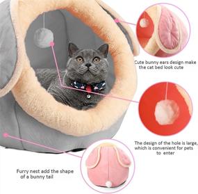 img 2 attached to LuiceABC Soft Lightweight Cat Bed: Washable Tent Furniture for Kittens and Cats