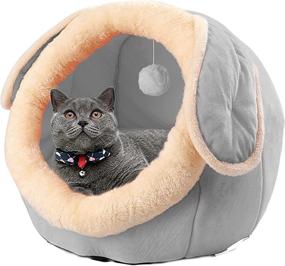 img 4 attached to LuiceABC Soft Lightweight Cat Bed: Washable Tent Furniture for Kittens and Cats