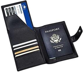 img 2 attached to RFID Blocking Men'S Black Leather Bifold Wallet With ID Window - Sleek And Slim Billfold For Everyday Use