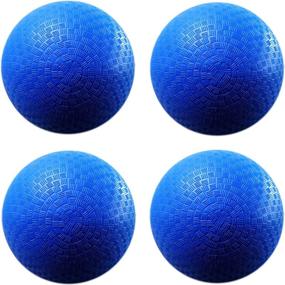 img 3 attached to Official Size Playground Dodgeball Pack With Pump - 8.5-Inch Balls For Handball, Schools, And Camps