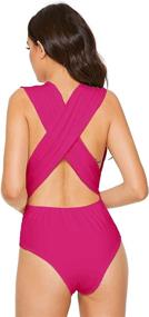 img 3 attached to Verdusa Womens Sleeveless Cross Bodysuit Women's Clothing via Bodysuits