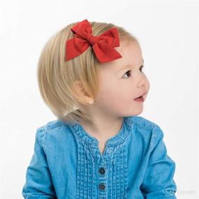 img 1 attached to 🎀 Organic Cotton Hair Bows for Baby Girls and Toddlers (Universal Fit)