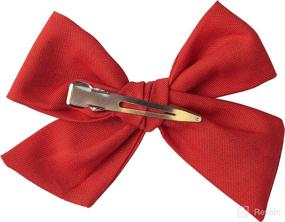 img 2 attached to 🎀 Organic Cotton Hair Bows for Baby Girls and Toddlers (Universal Fit)