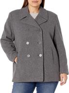 calvin klein womens breasted peacoat women's clothing via coats, jackets & vests logo