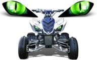 enhance your yamaha raptor's look with amr racing eclipse green atv headlight eye graphics decal cover логотип