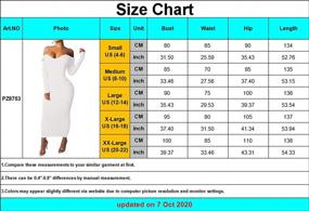 img 1 attached to PerZeal Women'S Lightweight Knit Midi Dress V Neck Bodycon Dress Off Shoulder Sexy Casual Long Sleeve Ribbed Sweater Dress (Large, White95)