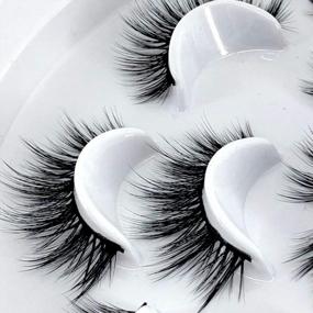 img 2 attached to Enhance Your Beauty With HBZGTLAD'S 7 Pairs Of Natural False Eyelashes - Long 3D Mink Extensions For A Stunning Look (X1)