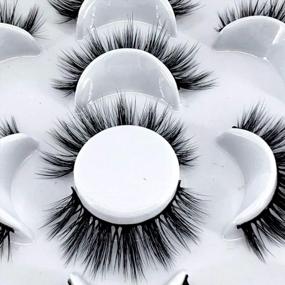 img 1 attached to Enhance Your Beauty With HBZGTLAD'S 7 Pairs Of Natural False Eyelashes - Long 3D Mink Extensions For A Stunning Look (X1)