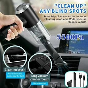 img 3 attached to 🧹 Compact Cordless Handheld Vacuum Cleaner: Portable USB Rechargeable for Easy Cleaning in Small Spaces - Car, Home, Keyboard, Drawer and Crevices