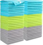 🧼 aidea microfiber cleaning cloths-50 pack: soft, absorbent, lint-free for house, kitchen, car, window - great gifts! (12in.x16in.) logo