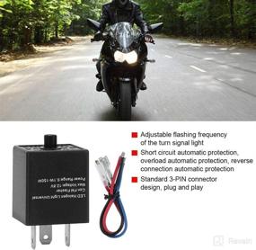 img 2 attached to 🔌 Suuonee LED Flasher Relay, Universal 12V 24V 3-PIN Adjustable Flasher Relay for LED Turn Signal Lights, Automotive and Motorcycle Blinker