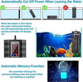 img 1 attached to 🐠 HiTauing Submersible Aquarium Heater - 200W/300W/500W Silicon Carbide Fish Tank Heater with Over Temperature Protection and Anti-Dry Burning Function, Ideal for Both Freshwater and Saltwater Tanks