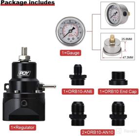 img 3 attached to 🔧 Enhance Performance with PQY Fuel Pressure Regulator: AN10 Feed & AN6 Return Line with Gauge & AN10 End Cap in Sleek Black Design