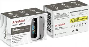 img 1 attached to AccuMed CMS-50D1 Fingertip Pulse Oximeter Blood Oxygen Sensor SpO2 For Sports, Aviation, LED Display, Portable And Lightweight With 2 AAA Batteries, Lanyard And Travel Case (White)