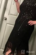 img 1 attached to Great Gatsby Style Women'S Sequin-Beaded Dress With V-Neckline, Long Fringe, And 'Roaring Twenties' Flair - Perfect For 1920S-Themed Parties And Flapper Fashion Enthusiasts review by Amy Arakaki