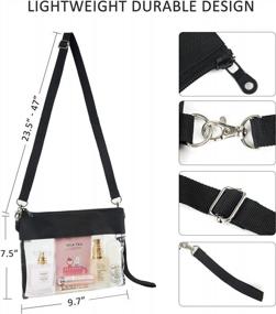 img 2 attached to Clear Crossbody Purse Bag - PGA, NCAA Stadium Approved Clear Tote: Perfect For Sporting Events!