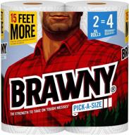 🧻 brawny paper towels, 2 extra large rolls, pick-a-size, 2 equal to 4 regular rolls logo