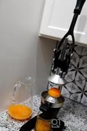 img 1 attached to Vollum Hand Press Manual Citrus Juicer -Hand Juicer Citrus Squeezer Commercial Grade Home Orange Juice Squeezer For Oranges, Lemons, Limes, Grapefruits And More - Stainless Steel And Cast Iron -Non-Skid Suction Cup Base - 15 Inch - Red review by Kathy Genova