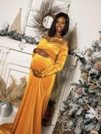 img 1 attached to Capture Beautiful Memories With JustVH Velvet Maternity Photography Dress review by Danielle Davis