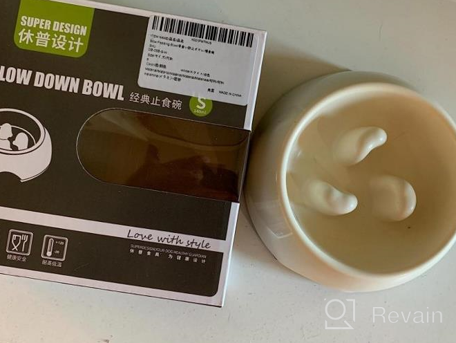 img 1 attached to Super Design Slow Feeder Dog Bowls Cat Bowls- Anti-Gulping Puppy Slow Feeder Bowl For Dry Wet Raw Food Non-Slip Slow Feeder For Small Medium Large Breed (Round-Black, ¼ Cup) review by Leah Singh