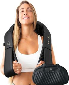img 4 attached to Invospa Shiatsu Massager With Heat For Full Body Relaxation - Deep Tissue Kneading Pillow Massage - Neck, Shoulder, And Back Massager - Electric Massager Gift For Pain Relief And Stress Reduction