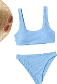 img 2 attached to SweatyRocks Waisted Swimsuits: Stylish Swimwear for Women - Swimsuits & Cover Ups