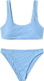 img 4 attached to SweatyRocks Waisted Swimsuits: Stylish Swimwear for Women - Swimsuits & Cover Ups