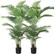bring the outdoors in: stunning fopamtri 5-ft artificial areca palm trees for home & office logo