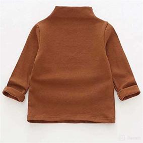 img 2 attached to 👶 Hstyle Baby Cotton Turtleneck Shirts: Comfy Unisex Long Sleeve Basic Tops in Solid Colors and Stripes