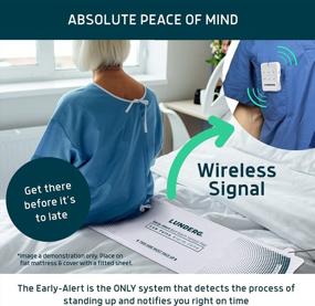 img 3 attached to Lunderg Early Alert Bed Alarm System - Wireless Bed Sensor Pad & Pager - Elderly Monitoring Kit With Pre-Alert Smart Technology - Bed Alarms And Fall Prevention For Elderly And Dementia Patients
