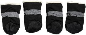 img 1 attached to 🐾 Dog Walking Shoes with Anti-Slip Soles, Cozy Winter Fleece Booties for Cats, Indoor Pet Socks for Floors