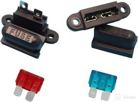 img 1 attached to 🔌 Enhance Safety with KOLACEN Auto ATC Blade Standard Fuse Holder Seat - 10 Pack, Black Cover Included