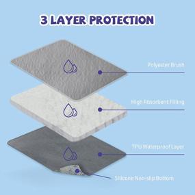 img 2 attached to Waterproof Dog Training Pad Extra Large 48" X 60", Reusable Washable Mat For Housebreaking, Whelping & Playpen With Non-Slip Bottom - Super Absorbent Pet Pee Pad (1 Pack)
